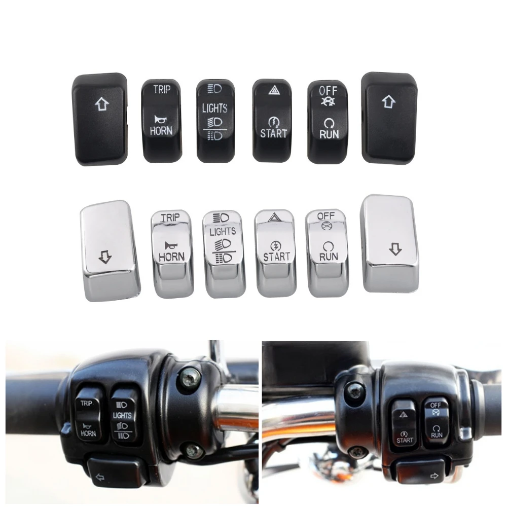 

Motorcycle Switch Cap Kit Hand Control Switch Housing Button Cover For Harley Sportster XL 883 1200 14+ Dyna 12-17 Softail 11-15