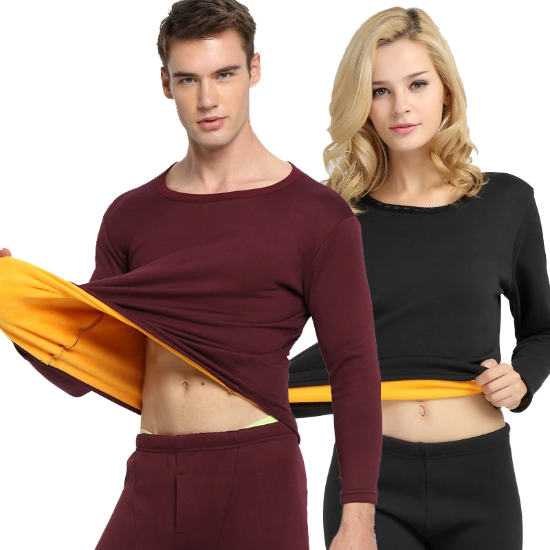 

Термобелье для мужчин и женщин, зимние комплекты кальсонов, флисовое сохраняющее тепло в холодную погоду, размеры от L до 6XL