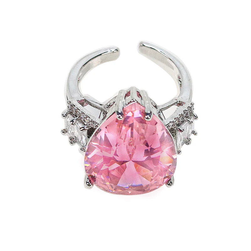 

2023 Hot Sale Elegant and Refined Cubic Zirconia Water Drop Ring Women's Casual Party Glamor Accessories for Party Prom Banquet