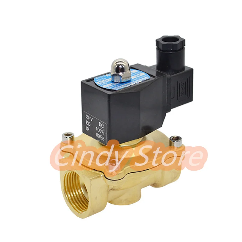 

1PCS 3/8" 1/2" 3/4"1" 1-1/4" Normally Close Brass Electric Solenoid Valve DN15 DN20 12V/24V/220V for Water Oil Air IP65
