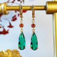 2022 fashion elegant crystal earrings for women hayao miyazaki howls moving castle earrings red beads christmas jewelry gift