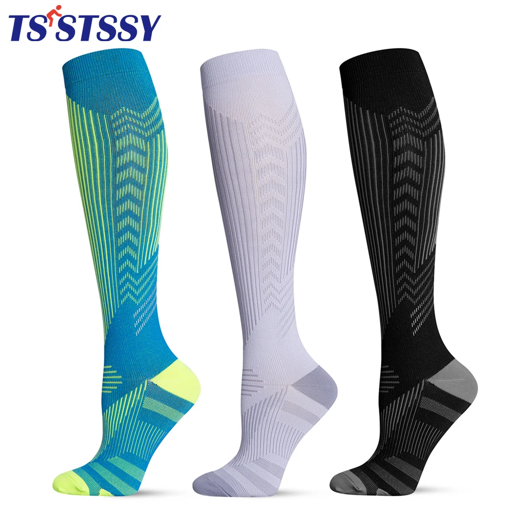 Sports Running Unisex Marathons Circulation Athletic Edema Varicose Veins Travel Over Knee Stockings