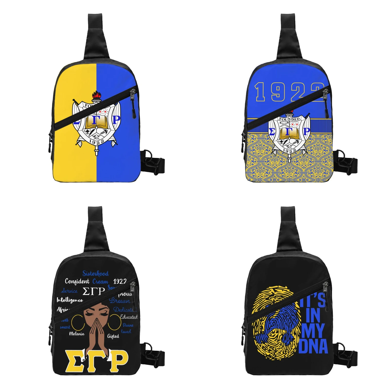 

Sigma Gamma Rho 1922 SGR Crossbody Sling Backpack Chest Bag Daypack Shoulder Bag for Travel Gym Sport Hiking