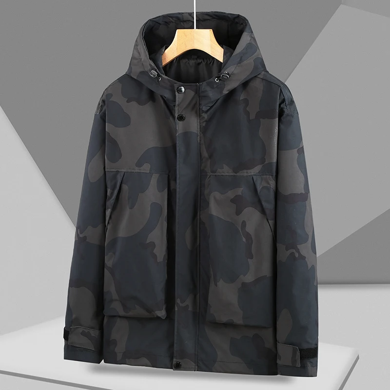 

Plus Size 9XL 10XL Jacket Men 2022 Fashion Jackets Coats Male Casual Hooded Windbreaker Camouflage Jacket High Quality 150KG