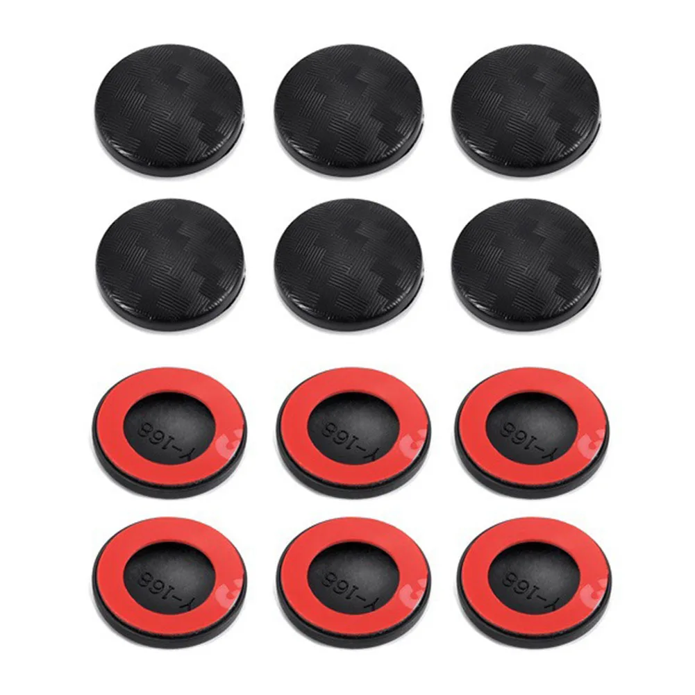

12pcs Universal Car Interior Door Lock Screws Protector Cover Cap Carbon Fiber Direct Replacement Screw Protector
