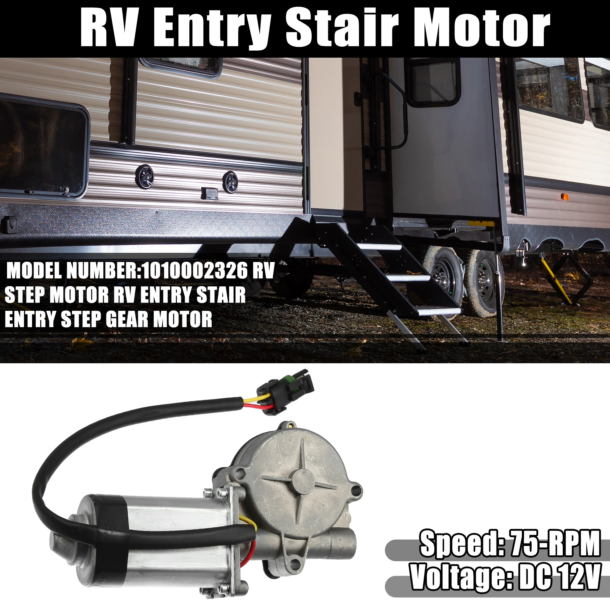 

Motoforti RV Entry Stair Motor 2 Way DC 12V Universal RV Step Motor RV Entry Stair Entry Step Gear Motor 300-1457 1010002326