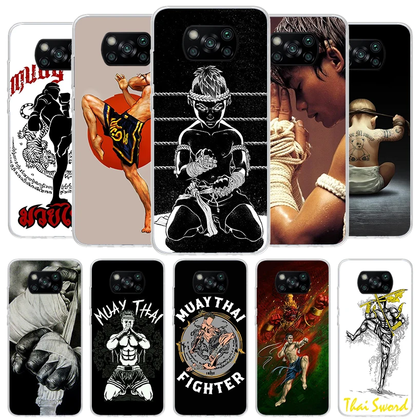 Чехол для телефона Muay Thai Fight чехол Xiaomi Poco X6 X5 X4 Nfc X3 Pro F6 F5 F4 Gt F3 F2 F1 M5S M4 M3 мягкий