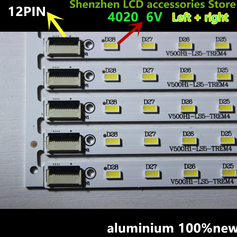 

FOR V500HK1-LS5 V500H1-LS5-TLEM4 V500H1-LS5-TREM4 1PCS=28LED 315MM 100%NEW LED backlight strip Left + right