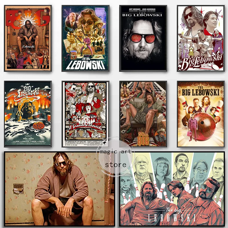 

Большие Lebowski, комедия из фильма "парень", забавные художественные постеры для ванной комнаты, Картина на холсте, настенные принты, картина дл...