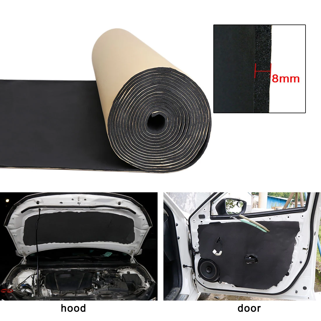 

Звукоизоляционный коврик Uxcell, 6,46 кв. футов, 3 мм, 5 мм, 8 мм, 60 см x 100 см