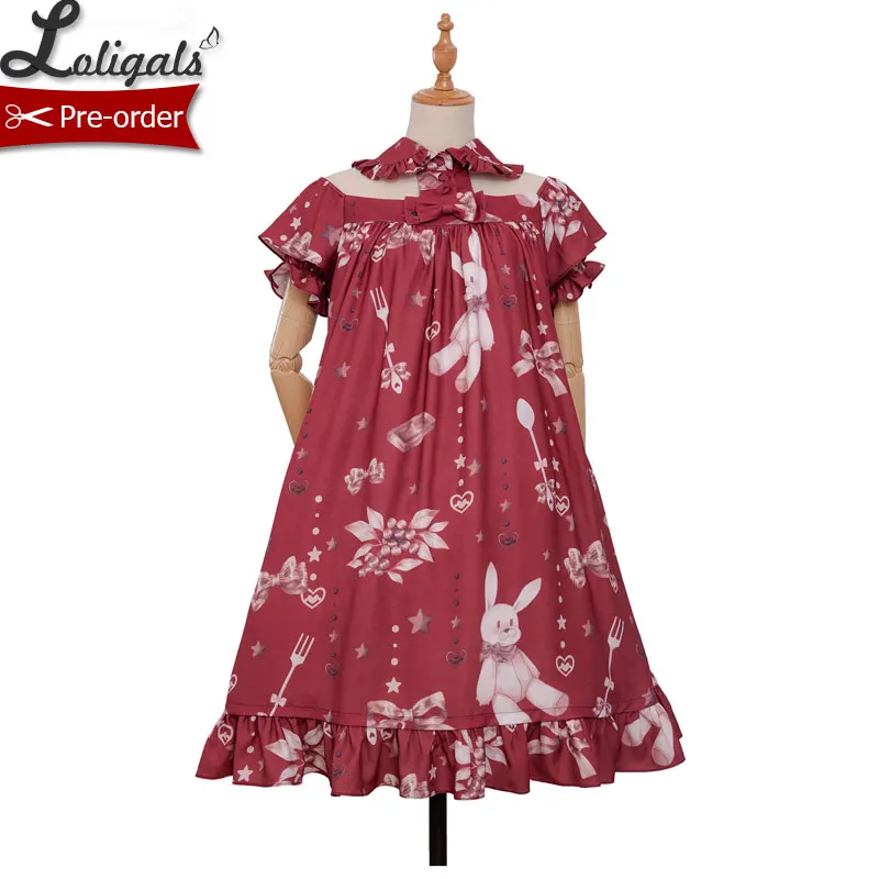 

Шоколадный кролик ~ милое Повседневное платье-комбинация Лолита с коротким рукавом от Magic Tea вечерние ~ перед заказом