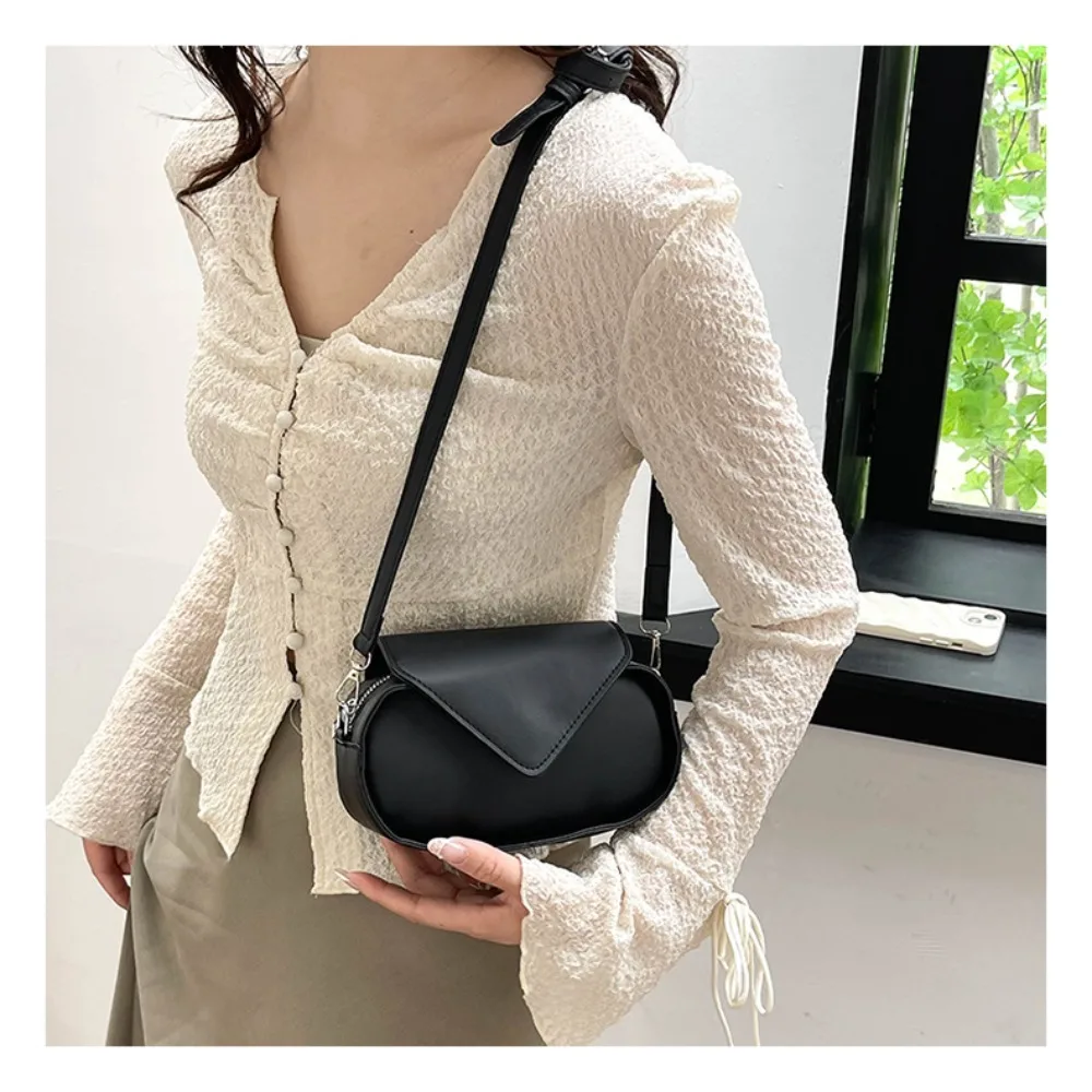 

Модная сумка из искусственной кожи Повседневная эллипсовая сумка через плечо с пряжкой