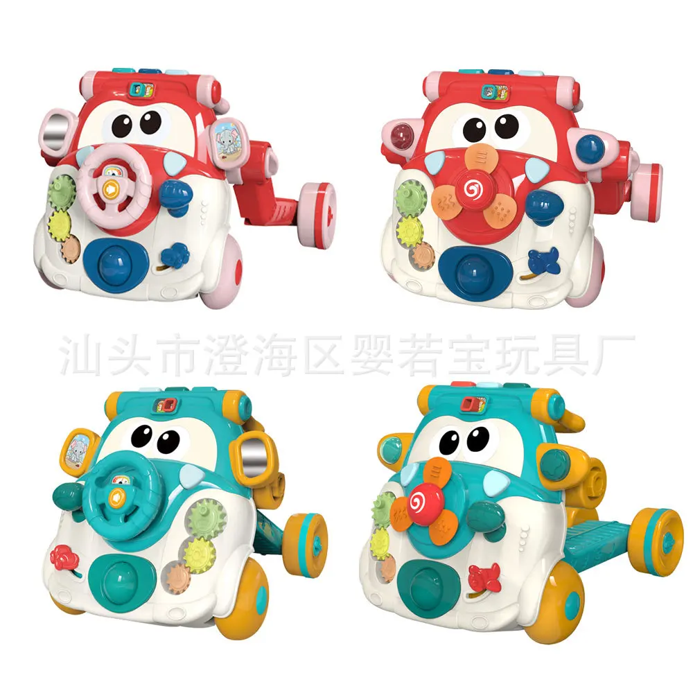 

Children's handcart early education with music, anti O-shaped legs, three in one multifunctional sliding toddler toy