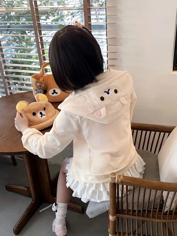 ADAgirl Толстовка с медвежьими ушками полиэстер