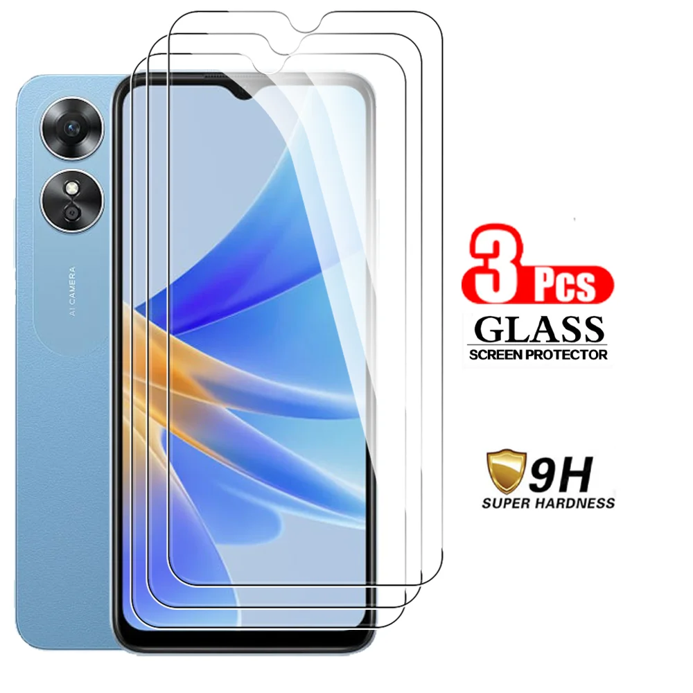 

Защитная пленка для экрана Oppo A17 A57 A77 5g, закаленное стекло для Oppoa17 Oppoa57 Oppoa77, полноэкранная Защитная пленка для сотового телефона 9H, 3 шт.