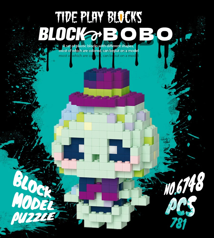 Креативные фигурки ночных эльфов микро-Алмазный Блок мультяшный нанокирпич