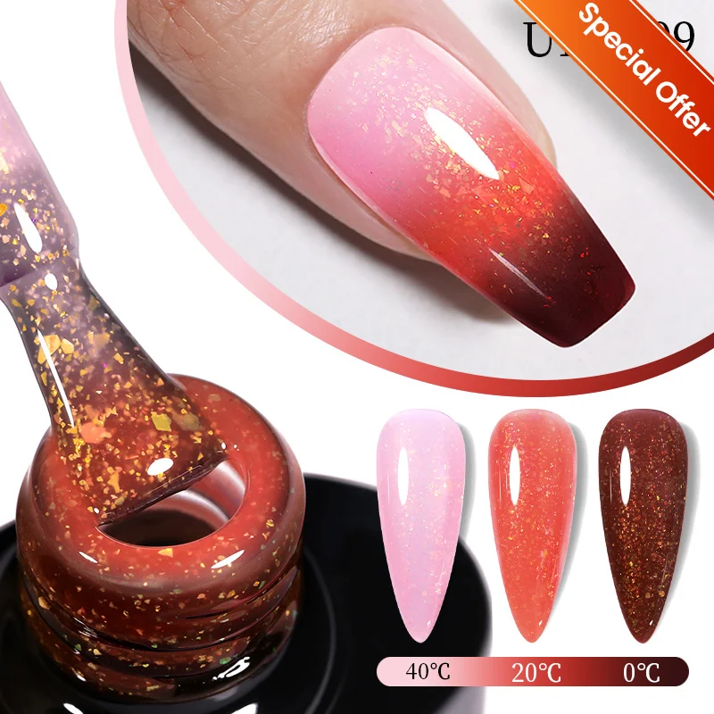 UR SUGAR Гель-лак для ногтей Не набор Soak Off UV LED Sparking Auroras Glitter Thermal Rubber Base Gel Последний