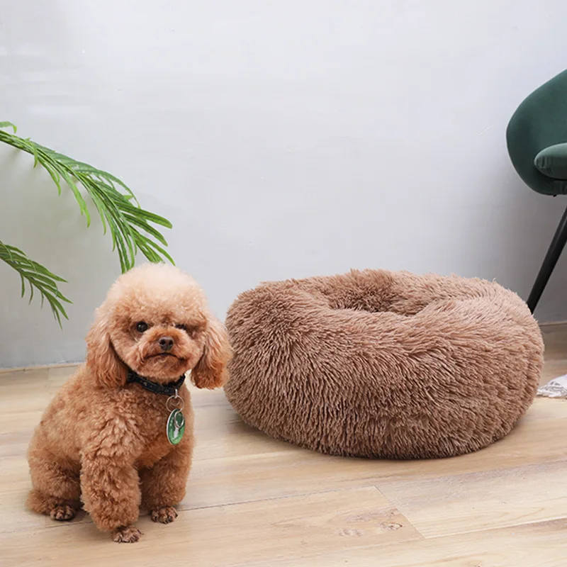 

Dog Kennel Removable and Washable Round Plush Pet Kennel Warm Pet Supplies Cat Kennel Comfortable Dog Bed Accessories