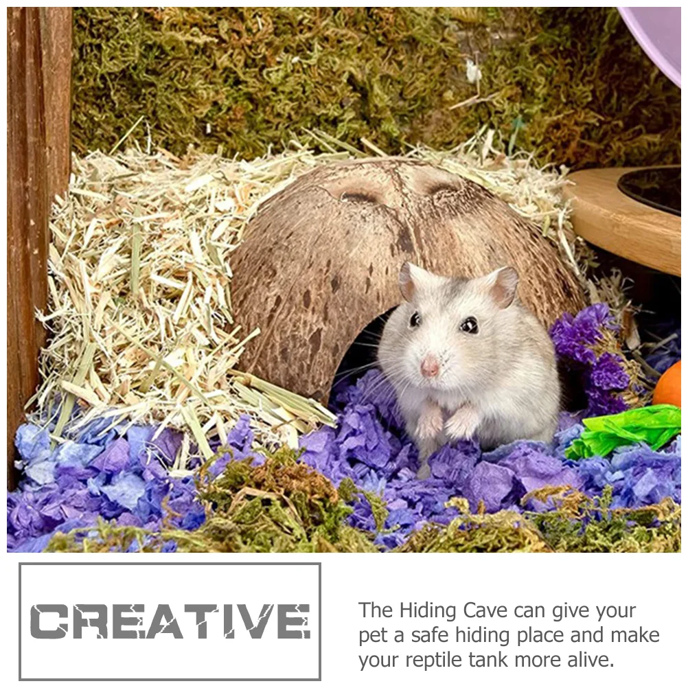 2 шт. кокосовое убежище дом износостойкая пещера для рептилий краб-отшельник