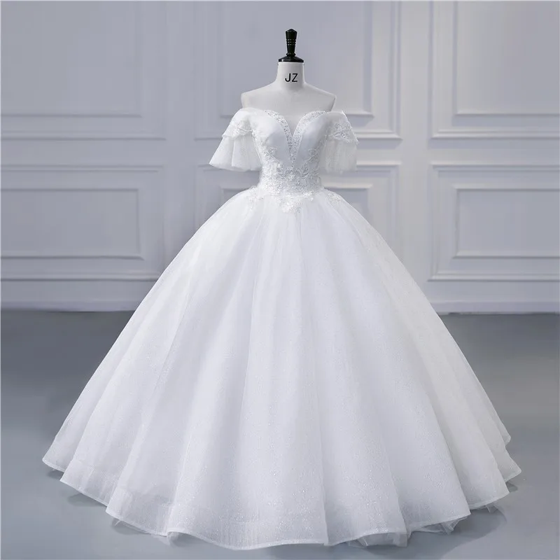 Эшли Глория Свадебные платья блестящая вуаль Vestido De Noiva милое бальное платье с