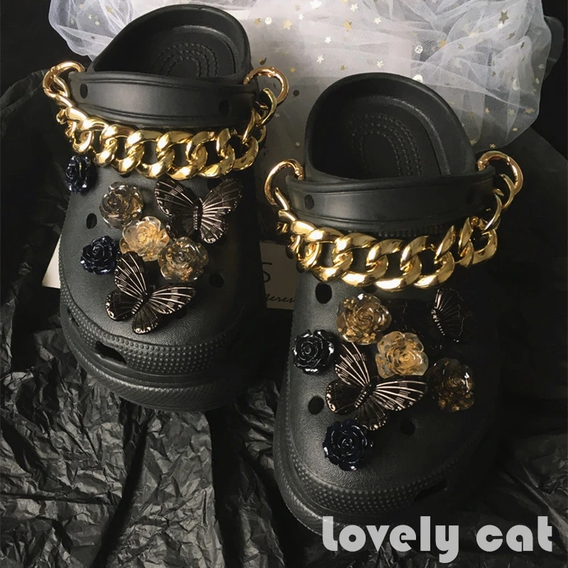 Винтажные подвески для обуви в стиле панк украшения сделай сам бабочки цветы