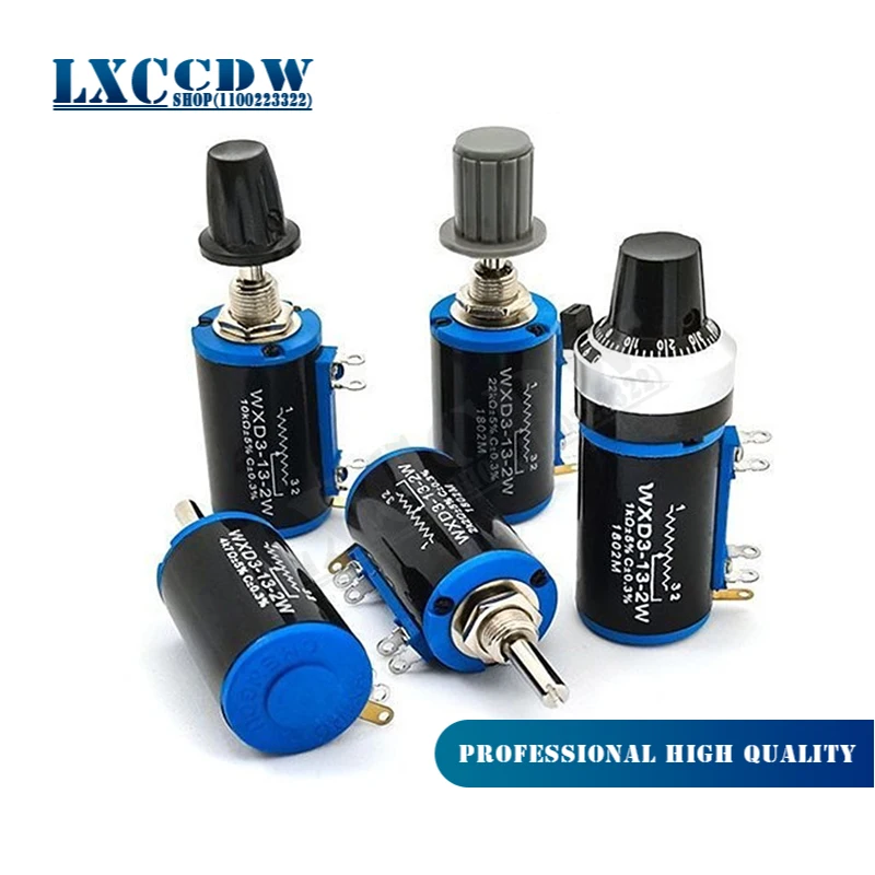 

1pcs WXD3-12-1W 100 220 470 1K 2K2 3K3 4K7 10K 22K 33K 47K Ohm 100R 220R 470R 2.2K 3.3K 4.7K WXD3-12 1W Potentiometer + 1 knob