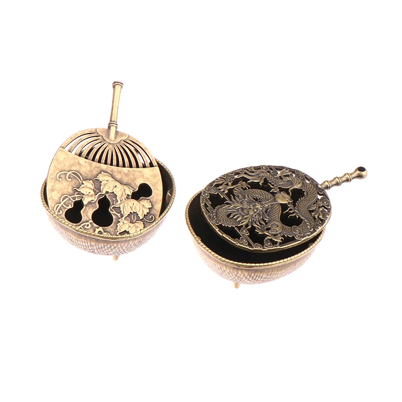 Винтажная Мини-курильница В Форме Веера Небольшой Металлический Поднос Для