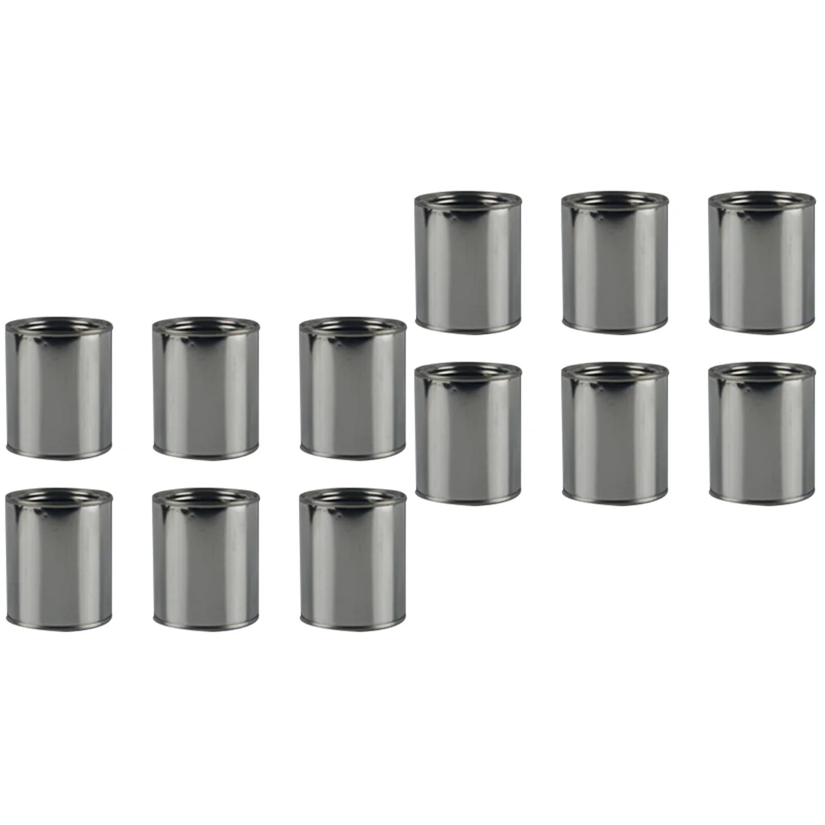 

12 pcs Iron Round Paint Cans Practical Paint Storage Can Durable Ink Container (03L)