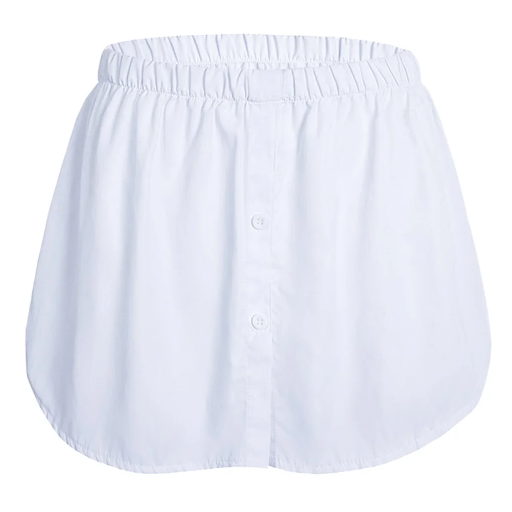 

Fake Hem Bottoming Dress Ladies Skirt Women Half Length White Linen Top Lower Sweep Tops Shirt