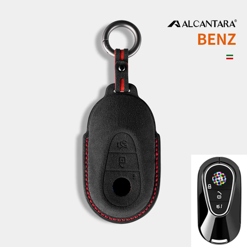 

Alcantara Car Key Case Cover for Mercedes Benz 2022 C S Class W206 W223 S350 C260 C300 S400 S450 S500 Key Shell Protector
