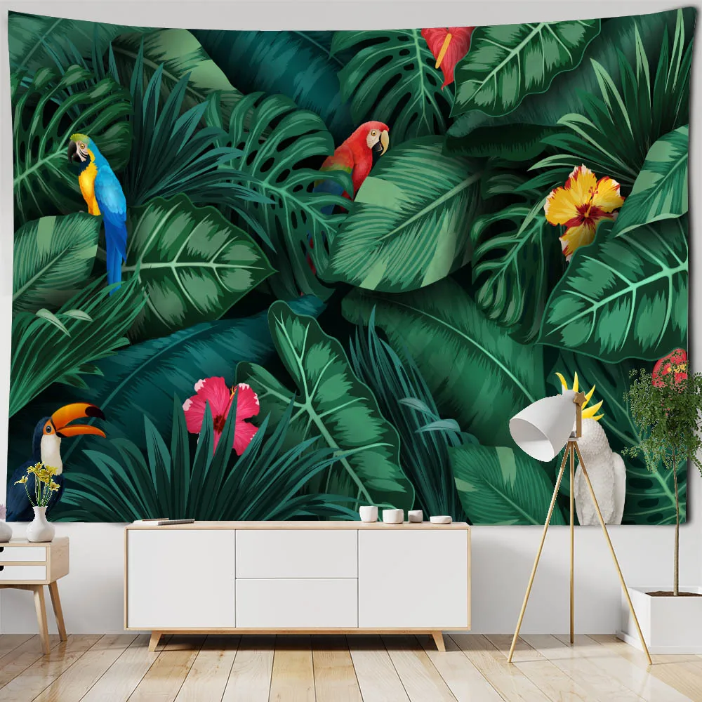 Гобелен из свежих растений настенный гобелен кактус скандинавский стиль листья