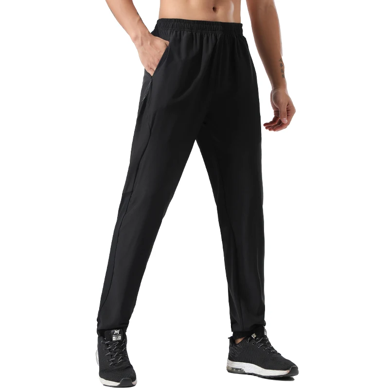 

Gym Sweatpants Men Training Joggers Casual Solid Color Workout Trousers Sports Reflective Running Fashion Breathable Long Pants