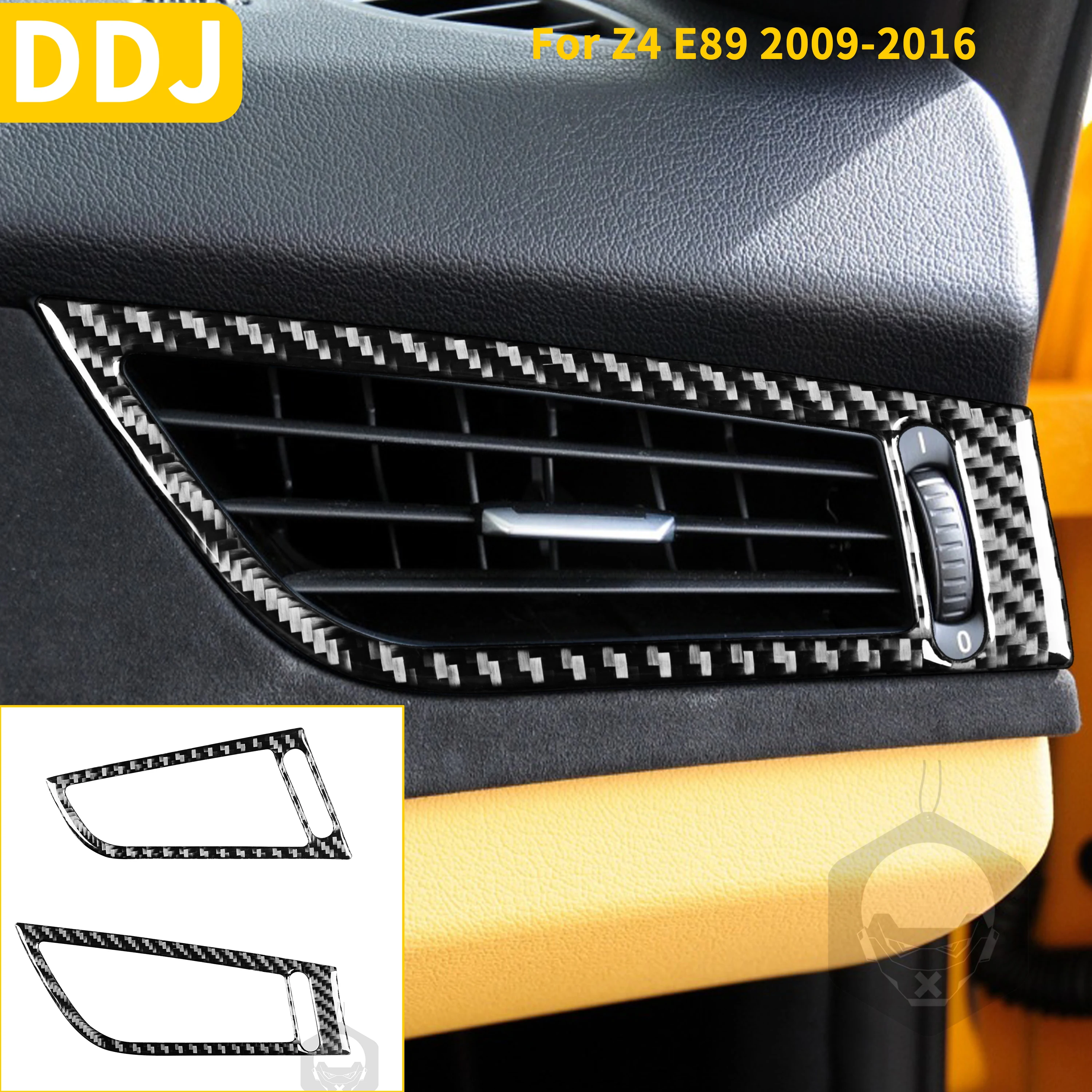 

Боковое отверстие для кондиционера автомобиля из углеродного волокна, 2 шт., наклейка для рамки вентиляционного отверстия, интерьер для BMW Z4 E89 Z Series 2009-2016 Roadster