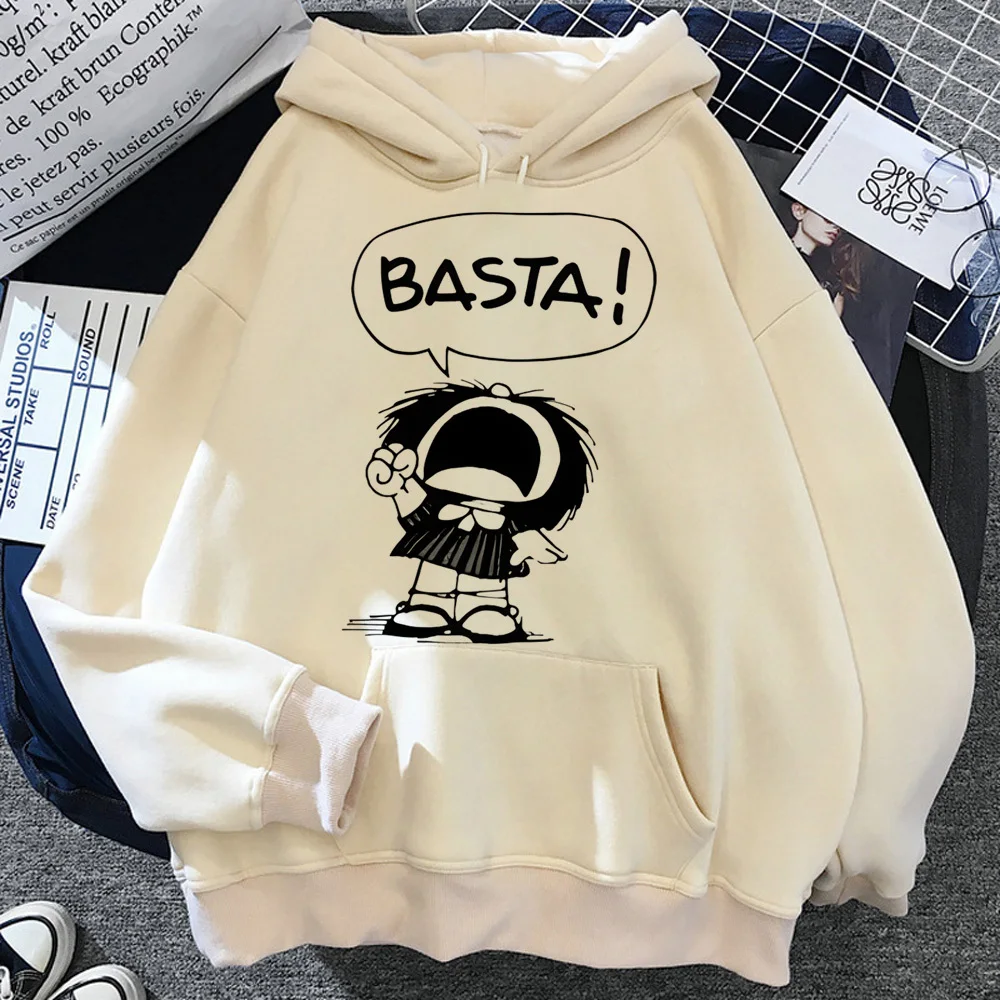 Basta hoodie patterned Japanese Y2K comic printed design girl sweatshirts graphic