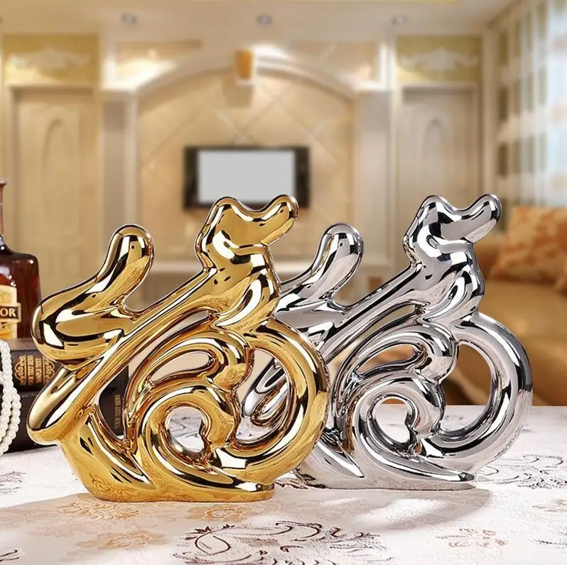 Современный керамический орнамент в виде животных фигурки лебедя цыпленка