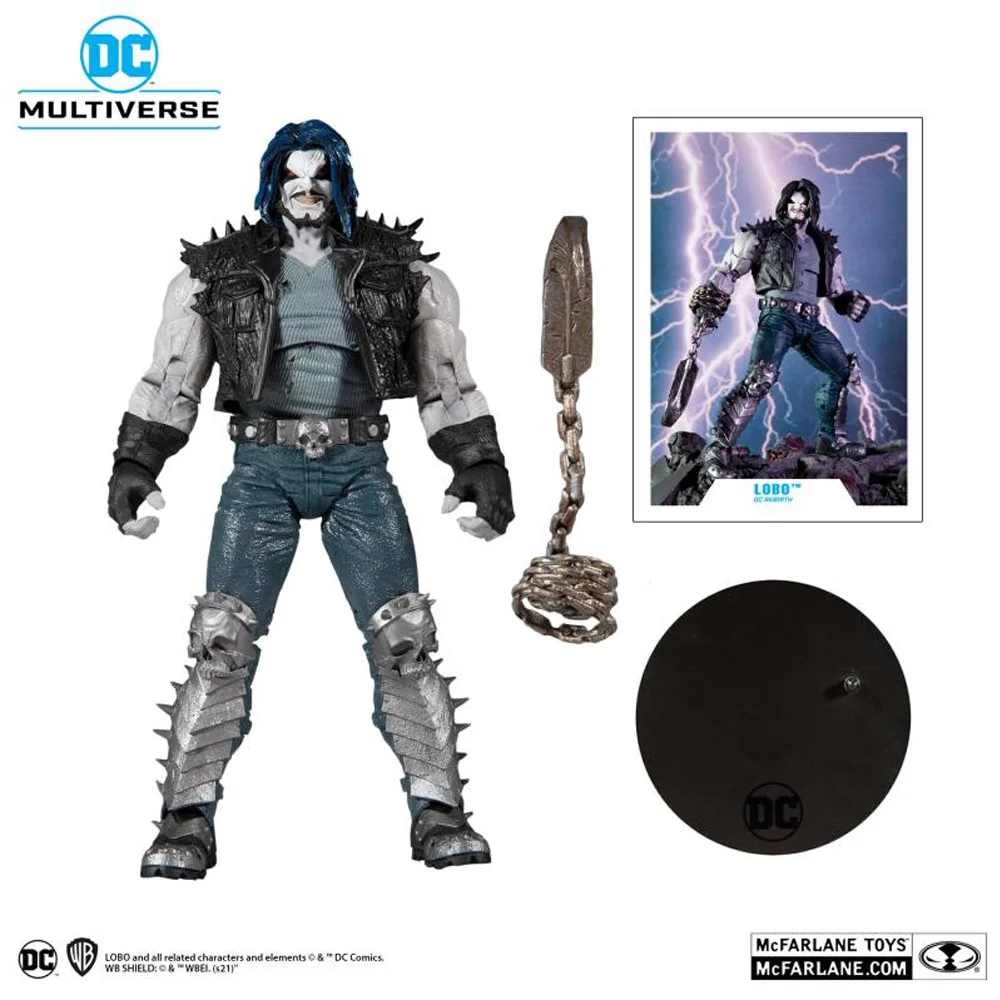 

Free Shipping Legal Edition McFarlane DC Rebirth Lobo 7" Articulated Action Figure Toys 17cm