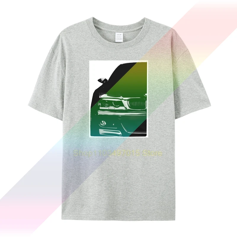 E46 M3 Футболка Deisgn для мужчин Тюнинг Гоночный автомобиль Автоспорт Хлопковая