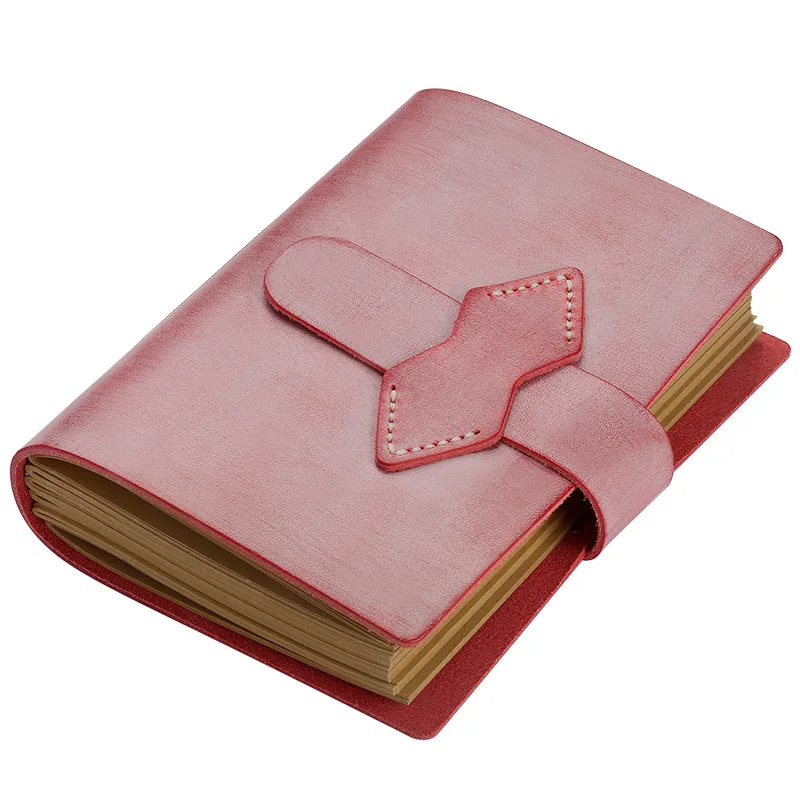 New Top Layer Cowhide Fog Wax High-grade Notebook Silky Sewing Thickened Kraft Paper Diary Office Meeting Record This Gift