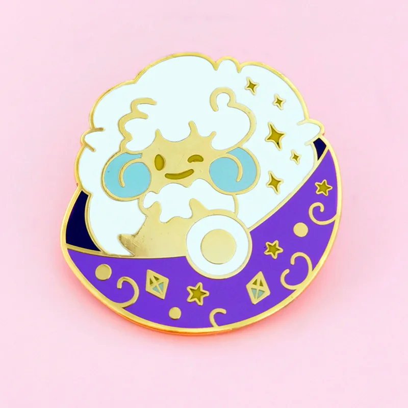 Cut Mareep Sheep Ball Enamel Brooch Pin Lapel Pins Badges For Women Men's Jewelry Accessories | Brooches