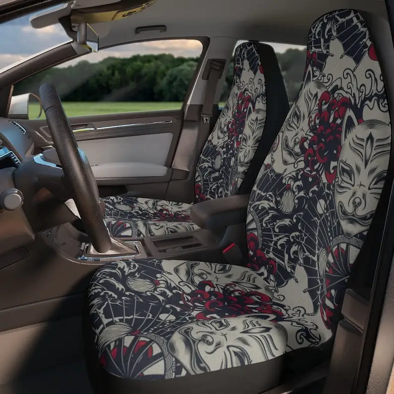

Car Seat Covers Set, Aesthetic Car Seat Cover, Y2k Car Accessories, Good Vibes Groovy Cute Car Seat Protector
