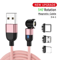 szxpyu 540 degree roating magnetic cable micro usb type c phone cable for iphone11 pro xs max samsung xiaomi usb cord wire cable