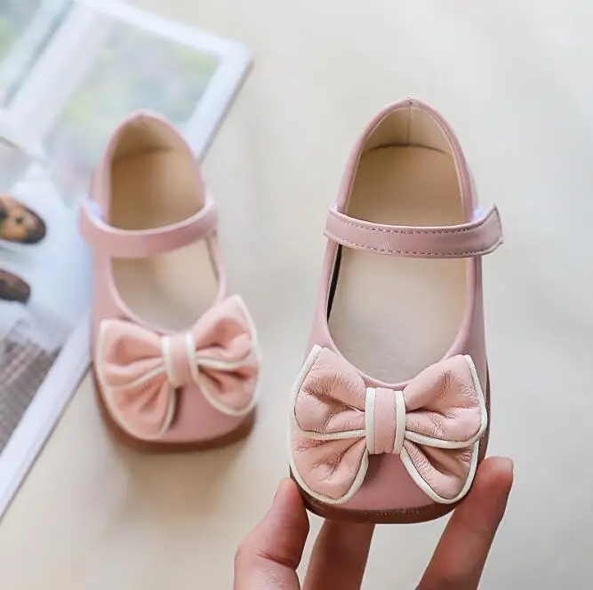 

Children's Shoes 1-15 Years Old Autumn Fashion Girl Princess Bowknot Lace Pearl Design Super Soft And Comfortable School Shoes
