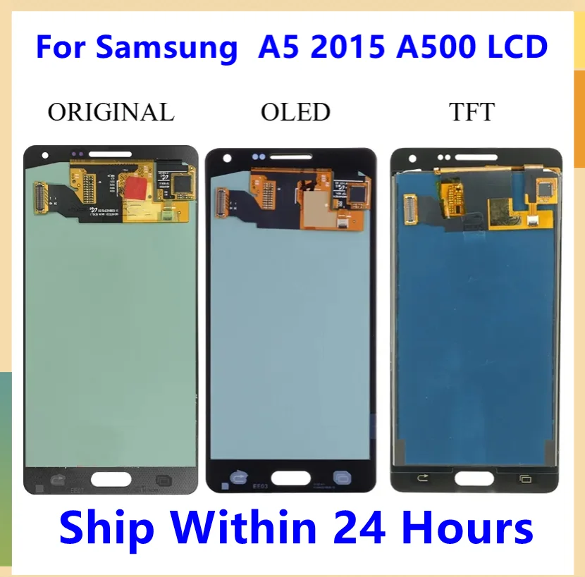Протестированный AMOLED-дисплей 5 0 дюйма для Samsung A5 2015 A500 A5000 A500F A500M A500Y A500FU дигитайзер