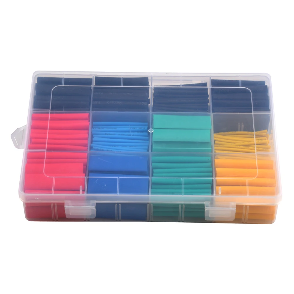 

530 шт./компл. 2:1 Полиолефиновая термоусадочная трубка в ассортименте, кабель для изоляции кабеля, комплект трубок, водонепроницаемая трубка