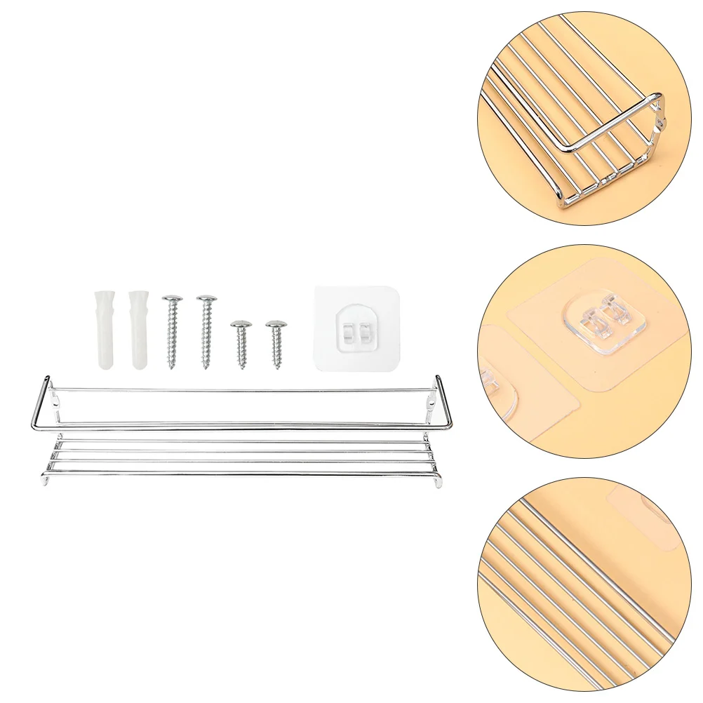 

Seasoning Wall Rack Organizer Kitchen Mount Stand Holder Jars Shelf Mounted Bracket