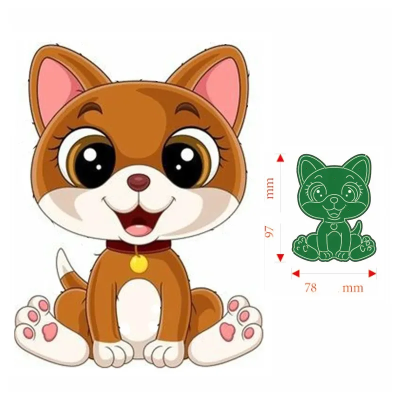 Металлические штампы для резки животных собак украшения скрапбук бумага