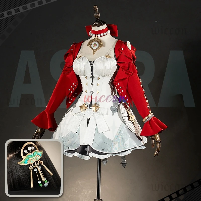 Game Zenless Zone Zero Cosplay Costume Astra Yao ZZZ Women Dress Wig Carnival Roleplay