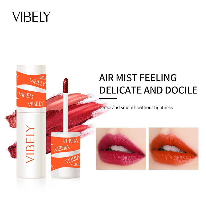 

VIBELY 6 Colors Lip Gloss Matte Velet Nude Waterproof Lipgloss Beauty & Healthy Liquid Lipstick Long-lasting Makeup Cometics