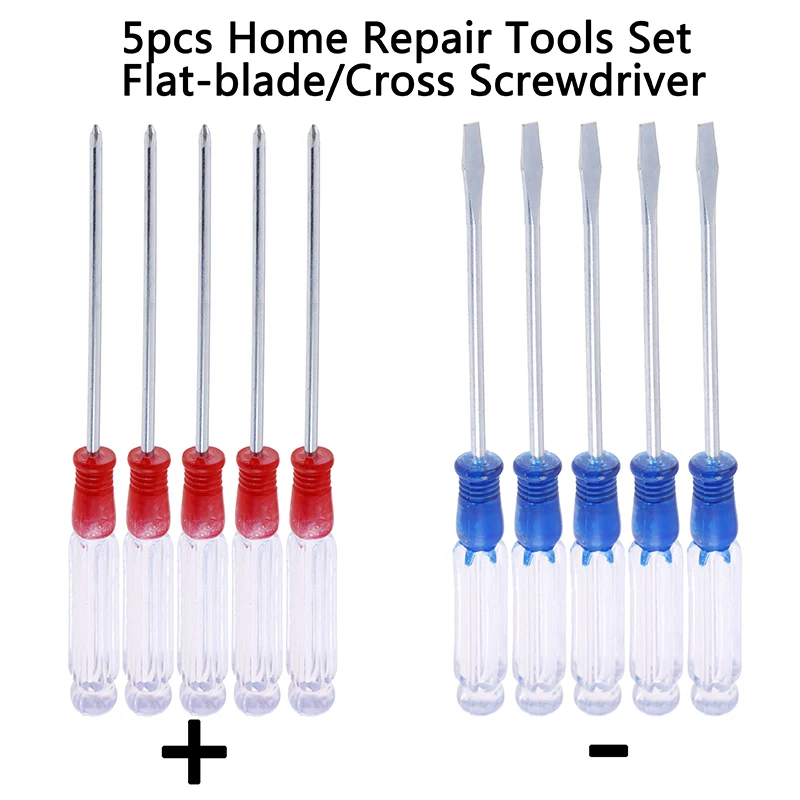 

100% brand new and high quality assurance 5Pcs Home Repair Tools Set Small Precision Flat-blade/Cross Screwdriver