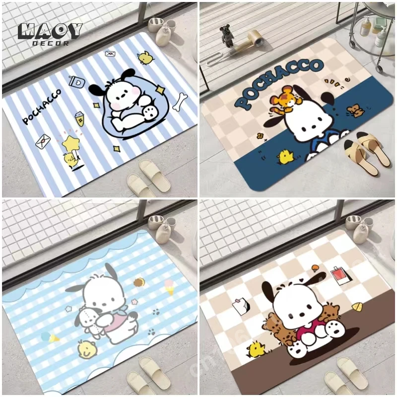 

Pacha Dog Cartoon Mat Bathroom Toilet Doormat Diatom Mud Water Absorption Super Absorbent Home Decoration Floor Anti-slip Rug